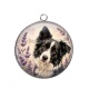 Pendentif Cabochon Argent - chien