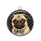 Pendentif Cabochon Argent - chien