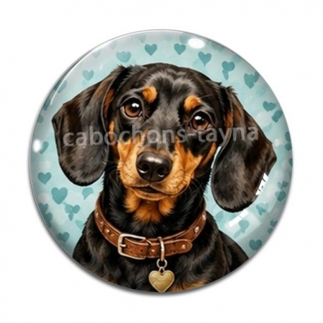 Cabochon Verre - chien