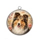 Pendentif Cabochon Argent - chien