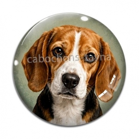 Cabochon Verre - chien