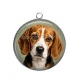 Pendentif Cabochon Argent - chien