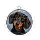 Pendentif Cabochon Argent - chien