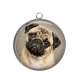 Pendentif Cabochon Argent - chien