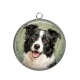 Pendentif Cabochon Argent - chien