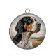 Pendentif Cabochon Argent - chien