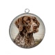 Pendentif Cabochon Argent - chien