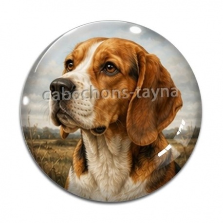 Cabochon Verre - chien