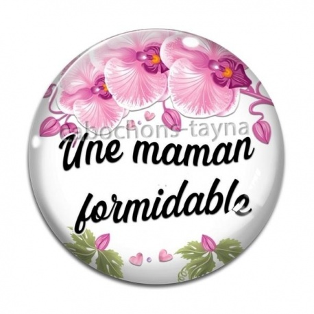Cabochon Verre - une maman formidable