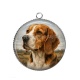 Pendentif Cabochon Argent - chien