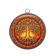 Pendentif Cabochon Argent - arbre de vie