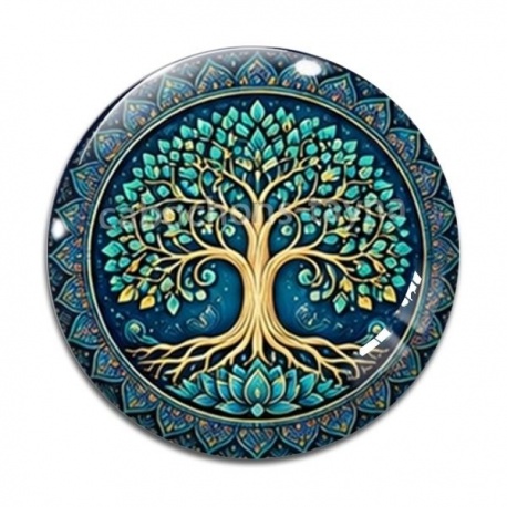 Cabochon Verre - arbre de vie