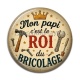 Cabochon Résine - mon papi c'est le roi du bricolage