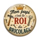 Cabochon Verre - mon papi c'est le roi du bricolage