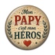 Cabochon Résine - mon papy c'est mon héros