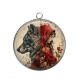 Pendentif Cabochon Argent - chaperon rouge