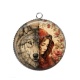 Pendentif Cabochon Argent - chaperon rouge