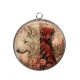 Pendentif Cabochon Argent - chaperon rouge