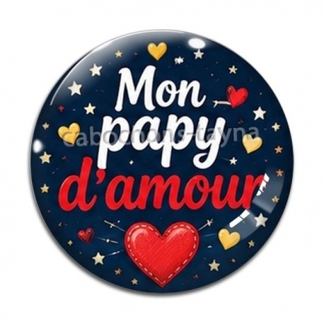 Cabochon Verre - mon papy d'amour
