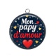 Pendentif Cabochon Argent - mon papy d'amour