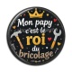 Cabochon Résine - mon papy c'est le roi du bricolage