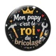 Cabochon Verre - mon papy c'est le roi du bricolage