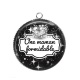 Pendentif Cabochon Argent - une maman qui déchire