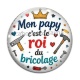 Cabochon Verre - mon papy c'est le roi du bricolage