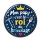 Cabochon Résine - mon papy c'est le roi du bricolage