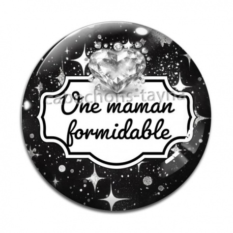 Cabochon Verre - une maman formidable