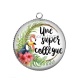 Pendentif Cabochon Argent - une super collègue