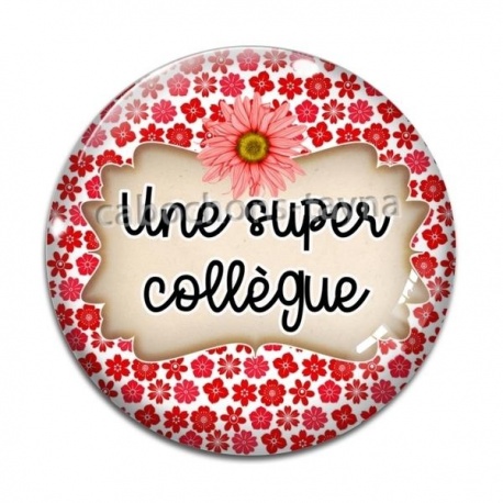 Cabochon Verre - une super collègue