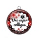 Pendentif Cabochon Argent - une super collègue