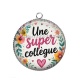 Pendentif Cabochon Argent - une super collègue