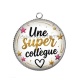 Pendentif Cabochon Argent - une super collègue