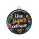 Pendentif Cabochon Argent - une super collègue
