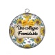 Pendentif Cabochon Argent - une collègue formidable