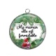 Pendentif Cabochon Argent - maman formidable