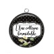 Pendentif Cabochon Argent - une collègue formidable