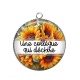 Pendentif Cabochon Argent - une collègue qui déchire