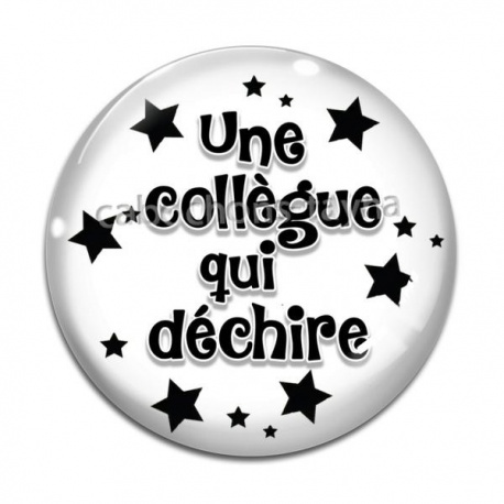 Cabochon Verre - une collègue qui déchire