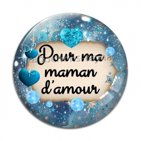 Cabochon Verre - maman d'amour
