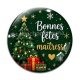 Cabochon Verre - bonnes fêtes maîtresse