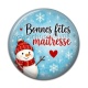 Cabochon Résine - bonnes fêtes maîtresse