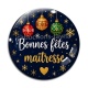 Cabochon Verre - bonnes fêtes maîtresse