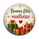 Cabochon Résine - bonnes fêtes maîtresse