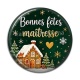 Cabochon Résine - bonnes fêtes maîtresse
