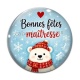 Cabochon Verre - bonnes fêtes maîtresse
