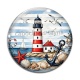 Cabochon Verre - phare de mer