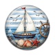 Cabochon Résine - bateau